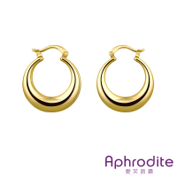 【Aphrodite 愛芙晶鑽】純色耳環 馬蹄形耳環/歐美時尚純色復古馬蹄形耳扣 耳環(2色任選)