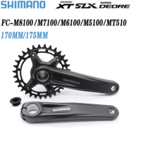 SHIMANO SLX M7100 DEORE M5100 M6100 XT M8100 MT510 170/175mm 32T/34T/36-26T Crankset For MTB 11/12 Speed Bicycle Crankset
