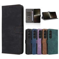 For Sony Xperia 1 VI Case Wallet Anti-theft Brush Magnetic Flip Leather Case For Sony Xperia 1 VI Phone Case