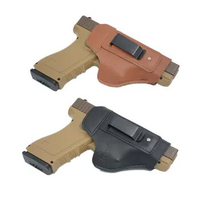 Leather Gun Holster For Glock 17 19 25 26 27 43 43x 48 Taurus G2C PT111 PT140 PT938 M&amp;P Shield 9mm Concealed Carry Iwb