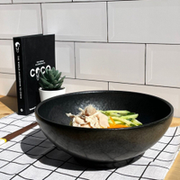 日本製 美濃燒 啞光陶瓷黑碗 拉麵碗 21.5cm 飯碗 湯碗 碗公 湯麵碗 日式餐碗 日本製 美濃燒