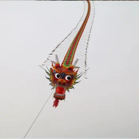 Chinese tradition weifang soft stunt kite games outdoor fun large dragon kite long centipede kite flying toys volante