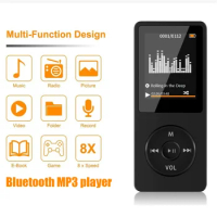 Bluetooth-Compatible 5.0 1.8 inch Mini MP3 MP4 Player Color Screen Portable Walkman with E-Book/Reading/FM Radio