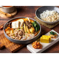 【MO-MO-PARADISE】特盛辛味噌牛肉鍋Double Selected Beef Pot with Spicy Miso_限新北中和自取-白飯