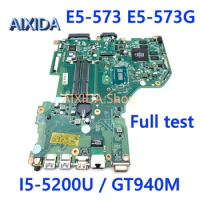 AIXIDA DA0ZRTMB6D0 NBMVM11007 for Acer Aspire E5-573 E5-573G laptop motherboard SR23Y I5-5200U CPU GT940M 2GB GPU Mainboard