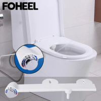 FOHEEL Non-Electric Bidet Toilet Seat Accessories Automatic Cleaning Sprayer Mechanical Nozzle Hot&amp;Cold Spray Bidet Cleaner
