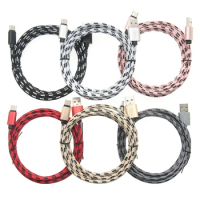 2M USB-C Cable for Xiaomi A1 Type C Cable Charging Data Transmission USB Type C Nylon Woven USB Cable for Samsung S9 S8 Plus