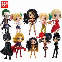 Bandai Genuine Anime Figure DC Comics Q Posket Harley Quinn Action Figure Toys For Kids Gift Collectible Model Collection