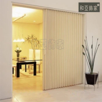 Japan PVC accordion door foldable sliding door room separation fire proof indoor according door