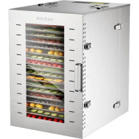 ROVRAk Commercial Dehydrator Machine,16-Tray Food Dehydrator for Fruit,Adjustable Timer,Temperature Control,Overheat Protection