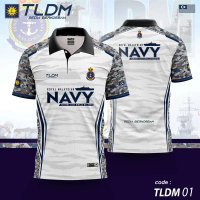 Baju Polo, Uniseks, Berkualiti Tinggi, ROYAL MALAYSIAN NAVY NAVY DIRAJA MALAYSIA, Jersi, Cetakan 3D,