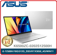 【2023.6 】華碩 ASUS VivoBook Pro 15 OLED K6500ZC-0202S12500H 酷玩銀獨顯筆電 酷玩銀 i5-12500H/16G/512G_SSD/RTX3050_4G/WIN11