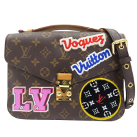 【二手名牌BRAND OFF】LOUIS VUITTON LV 路易威登 棕色 原花帆布 Patches Pochette Metis 兩用包 M43991