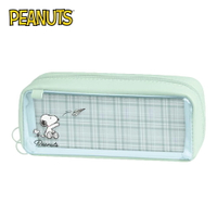 【日本正版】史努比 皮質 透明筆袋 鉛筆盒 筆袋 化妝包 收納包 Snoopy PEANUTS - 025249