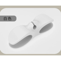 家用電器收納繞線器 (白色1個裝【3M背膠 弧形可粘】)