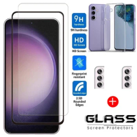 For Samsung Galaxy S23 FE Glass Samsung S21 FE Tempered Glass Full Glue Cover Screen Protector For Samsung S20 FE Camera Film