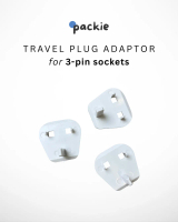 Packie Plug Key Travel Adaptor 3 Pin Type G | Sambungan Colokan Kaki 2 ke 3 | Converter Colokan UK, 