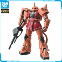 In Stock Original BANDAI GUNDAM RG 1/144 MS-06S ZAKU II GUNDAM Model Assembled Robot Anime Figure Action Figures Toys