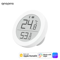 Youpin Qingping Temperature Humidity Sensor Bluetooth-compatible LCD Digital Screen Thermometer T M Version for Apple HomeKit