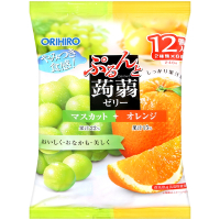 ORIHIRO 蒟蒻果凍-青葡萄&amp;柳橙(240g)