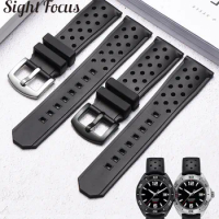 Silicone Gel Watch Band for TAG_Heuer WAZ2113 Watch Strap Perforated Rubber Silicone Belts Waterproof Men's Bracelets