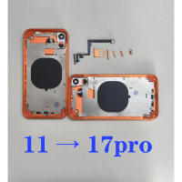 Suitable for 11 Body 17 Pro Housing 11 On 17 Pro Housing 11 To 17 Pro Back DIY Back Cover Housing Ba
