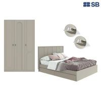 SB Design Square ชุดห้องนอนขนาด 6 ฟุต รุ่น Lavique  สีครีม