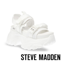 STEVE MADDEN-VORTEXS 扣帶超厚底休閒涼鞋-白色