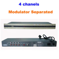 4 Ways CATV modulator interval channels av to rf Modulator tv match set top box output RF signal for hotel/school/dormitory