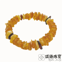 【琪臻珠寶】天然琥珀蜜蠟原礦多角型手串手鍊(琥珀隨形造型_自由三角型_血珀_老蜜蠟原礦琥珀_母親節禮物)