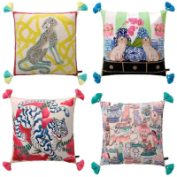 Retro Animal Pillows Leopard Print Cushion Case Luxury Velvet Decorative Pillow Cover For Sofa 45x45 50x50 60x60 Home Decoration
