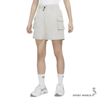 Nike 高腰短褲 女裝 工裝 梭織 米灰 DM6248-012