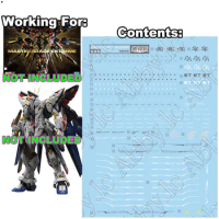 for MGEX 1/100 Strike Freedom Master Grade Extreme DL Model Water Slide Pre-Cut Decal Sticker ZGMF-X20A Mobile Suit SEED Destiny