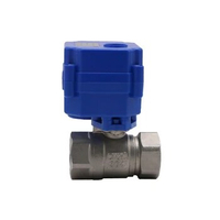 1/2" Motorized Ball Valve 3 Wires 2 Point Control Stainless Steel Electric Ball Valve Electric Actuator AC/DC 9-24V