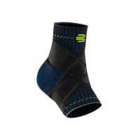 BAUERFEIND 專業運動支撐帶型護踝-左腳-護具  保爾範 黑藍螢光綠