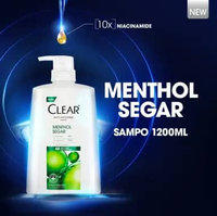 CLEAR Menthol Segar Sampo Anti Ketombe, ScalpPro Technology Niacinamide [1200 mL]