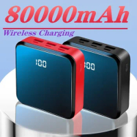 Power Bank 80000mAh Wireless Phone Charger External Battery Fast Charging For iPhone 15 14 13 Series Power Bank