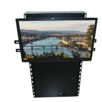 LCD TV Lifter Remote Control Electric Office Cabinet Hidden TV Lift Cabinet 32-70 Inch TV Telescopic Stand