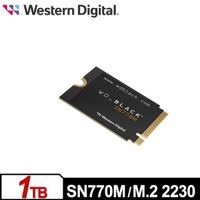 WD 黑標 SN770M 1TB M.2 2230 PCIe 4.0 NVMe SSD 固態硬碟 WDS100T3X0G
