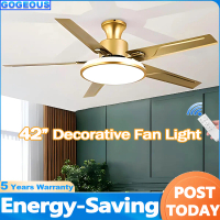 42Inch Ceiling Fan With Light Nordic Modern DC Motor Mute 6 Speeds Fan With Light Ceiling For Living