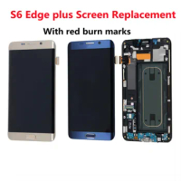 For Samsung S6 edge Plus G928 LCD monitor S6edge Plus G928 touch screen digitizer + frame severe burn