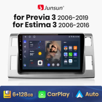 Junsun V1 AI Voice Wireless CarPlay Android Auto Radio for Toyota Previa 3 2006-2019-Estima 3 2006-2016 4G Car Multimedia GPS