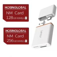 Nano NM memory card 128/256GB, suitable for Huawei Mate40 Mate30 Mate 20X Pro P40 Pro series NM/SD/USB/Type-C Lexar card reader