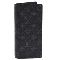 LOUIS VUITTON M61697經典BRAZZA Eclipse帆布折疊長夾(灰)