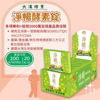 大漢酵素 淨暢酵素錠20錠/盒 蔬果酵素、台灣製造、憨吉小舖
