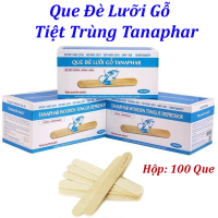 Que Đè Lưỡi Gỗ Tiệt Trùng Tanaphar Hộp 100 Que