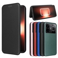 For Realme GT Neo 5 Carbon Fiber Flip Leather Case For Realme GT Neo5 RMX3706 Business Magnetic Wallet Card Slot Slim Cover