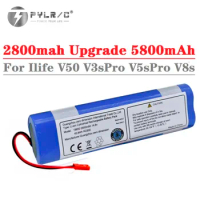 14.8V 2800mah Upgrade 5800mAh For Ilife V8s Robot Vacuum Cleaner Battery For Ilife V50 V3sPro V5sPro 14.8V Rechargeable
