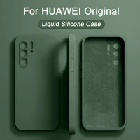 Luxury Original Liquid Silicone Case For Huawei P30 P50 P40 P20 Pro Lite Case For Huawei Honor 50 60 Mate 30 20 Nova 9 Pro Cover