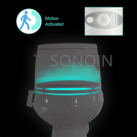 Smart PIR Motion Sensor Toilet Seat Night Light Waterproof 8 Colors Night Lamp For Toilet Bowl LED Luminaria Lamp Toilet Ligh